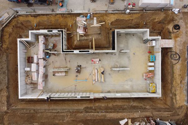 Beginn Neubau eines Reihenhauses in Erkelenz